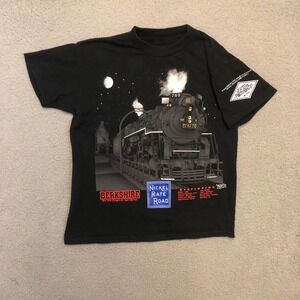 Vtg Nickel Plate Road Berkshire 765 Steam Locomotive Train T-Shirt Black Youth S